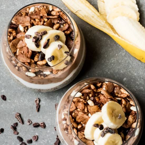 Chocolate banana chia pudding - Recipe photo by happyhealthblog