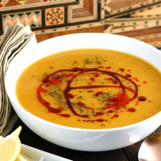 Turkish Red Lentil Soup - Recipe photo by landsandflavors