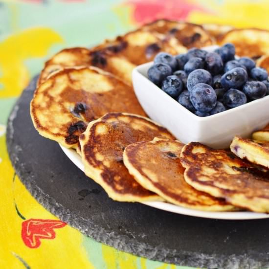 Blueberry Pancakes with Quark - Recipe photo by everydayhealthyrecipes