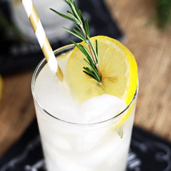 Rosemary Honey Vodka Spritzers - Recipe photo by thecharmingdetroiter
