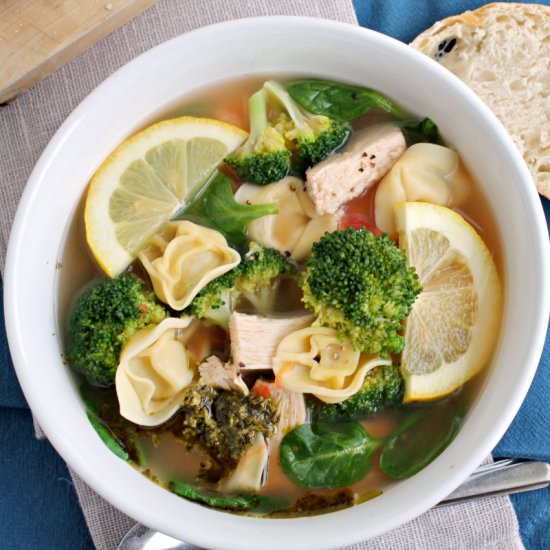 Italian Chicken Broth Bowls - Recipe photo by frugalfoodiemama