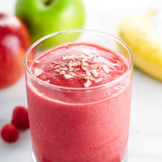 Raspberry Apple Smoothie - Recipe photo by Jessica Gavin