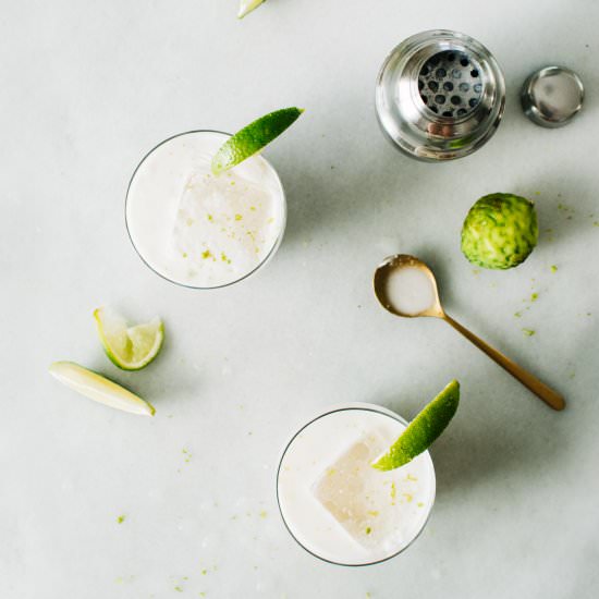 Coconut Lime Kaffiritas - Recipe photo by kaleandcaramel