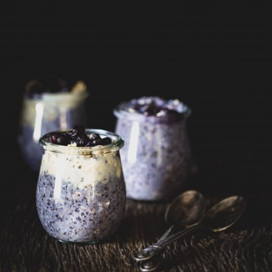 Blueberry coconut overnight oats - Recipe photo by EatGood4Life