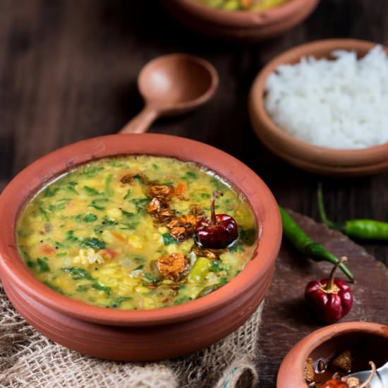 Dal Palak Dhaba Style - Recipe photo by currytrail