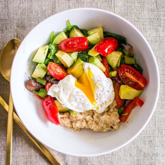 Savory Oatmeal Breakfast Bowls - Recipe photo by RootandRevel