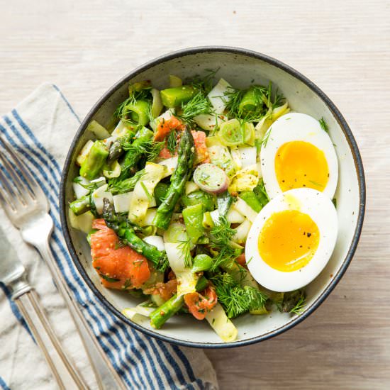 Asparagus & Snap Pea Bowl - Recipe photo by thegantzery