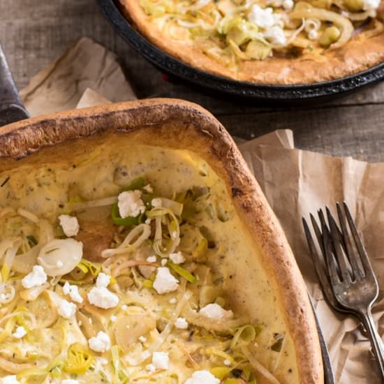 Fennel and Leek Dutch Baby Pancakes - Recipe photo by whitbitskitchen