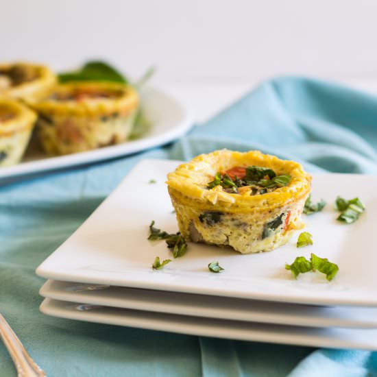 Caprese Baked Egg Cups - Recipe photo by coffeeandcrumbs