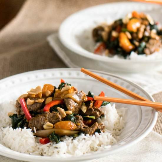 Beef Clementine & Kale Stir Fry - Recipe photo by beyondmeresustenance