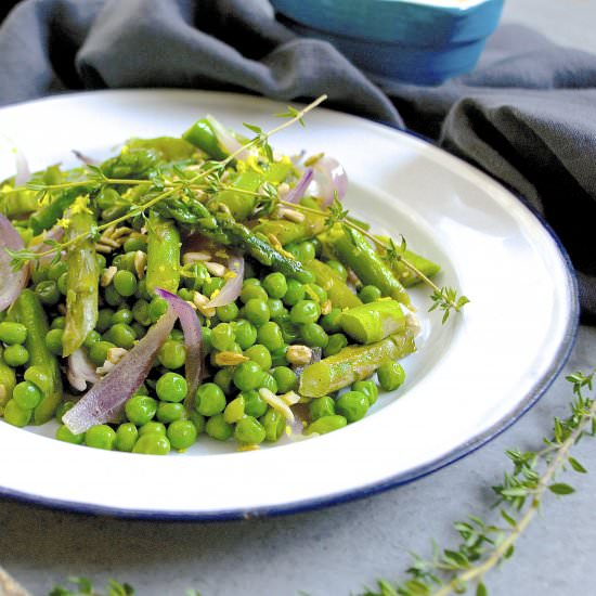 Sautéed Asparagus with Sweet Peas - Recipe photo by Ciao Chow Bambina