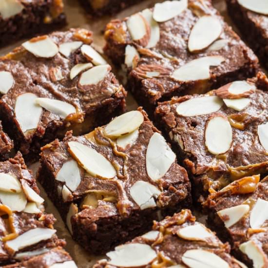 Almond Brownies with Dulce de Leche - Recipe photo by Shineshka