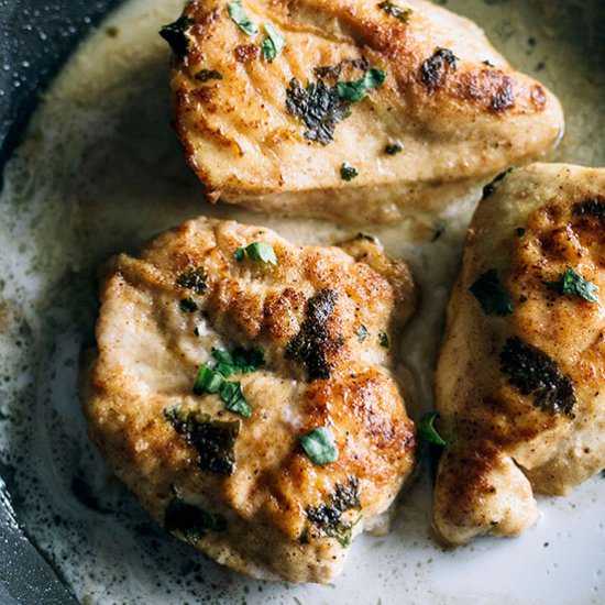 Skillet Chicken Coconut & Cilantro - Recipe photo by thealmondeater