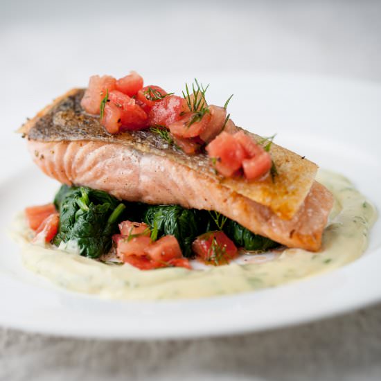 Wild salmon and sesame mustard - Recipe photo by MeccaGBC