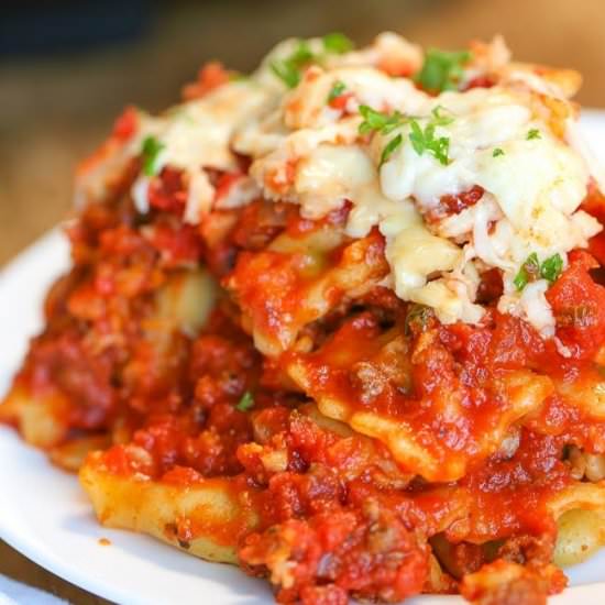 Lazy Crock Pot Lasagna - Recipe photo by SpendWithPennies