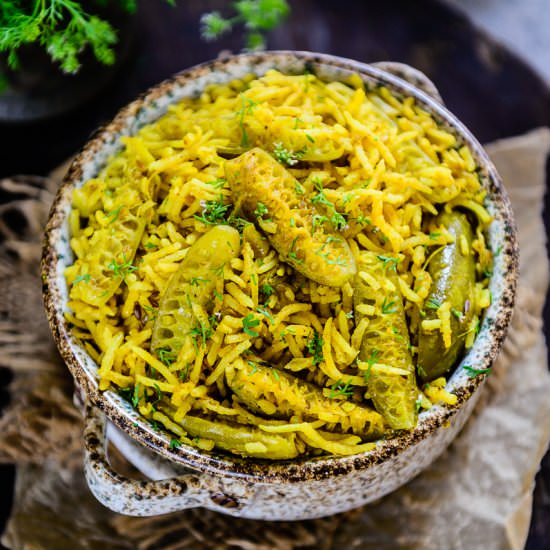 Spicy Rice with Ivy Gourd - Recipe photo by Whiskaffair