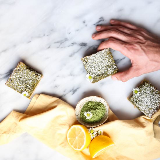 Matcha Lemon Bars - Recipe photo by ProbablyBaking