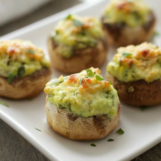 Spinach Ricotta Stuffed Mushrooms - Recipe photo by busybakerblog
