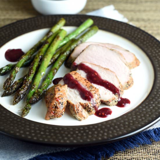 Pork Roast with Blueberry Sauce - Recipe photo by bellyfull