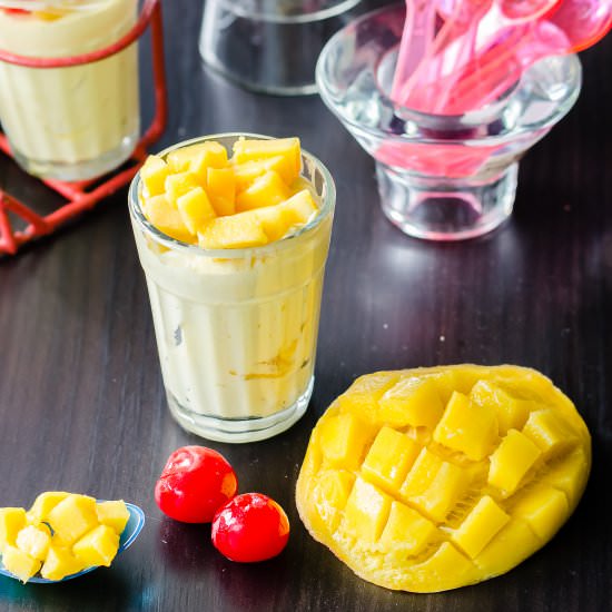 Eggless Mango Mousse - Recipe photo by TheUrbanSpice