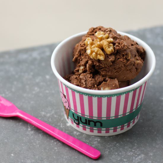 Chocolate Ice Cream with Walnuts - Recipe photo by zuckerbaeckerin