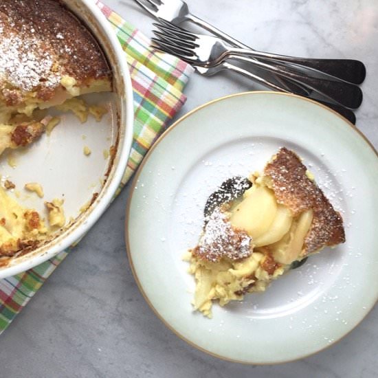 Bartlett Pear Clafoutis - Recipe photo by thebrookcook.wordpress.com