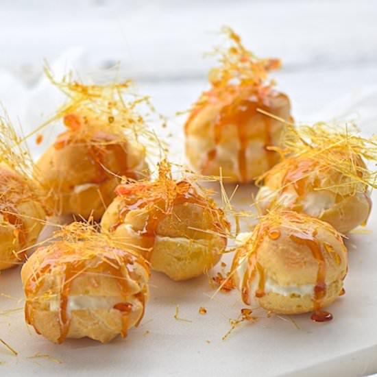 Cream Puffs with Lemon Cream - Recipe photo by oliveoilandlemons