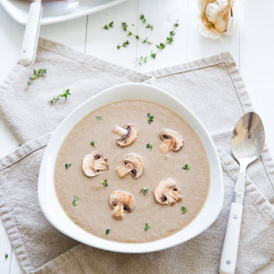 Mushroom and Roasted Garlic Soup - Recipe photo by GarlicMatters