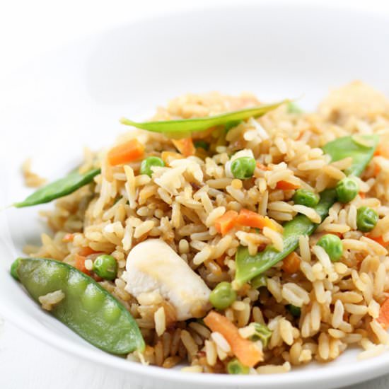 Healthy Chicken Fried Rice - Recipe photo by veggiebalance