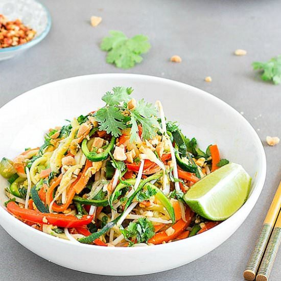 Easy and Healthy Pad Thai Zoodles - Recipe photo by as easy as apple pie