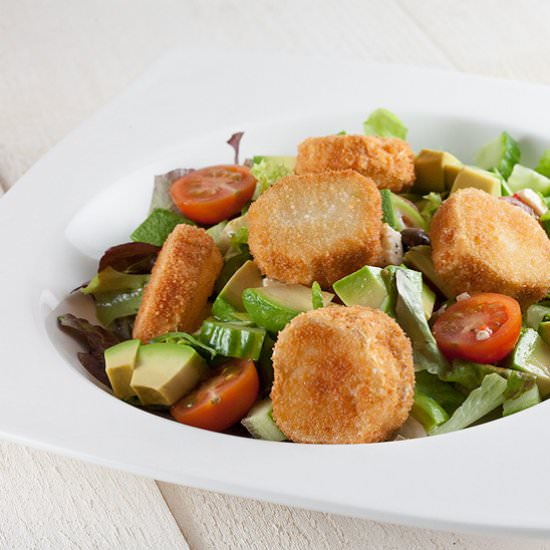 Fried Goat Cheese Salad - Recipe photo by ohmydish