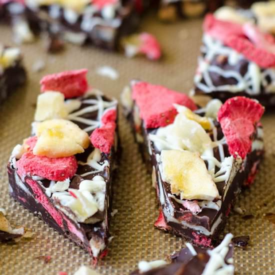 Banana Split Bark - Recipe photo by freshaprilflours