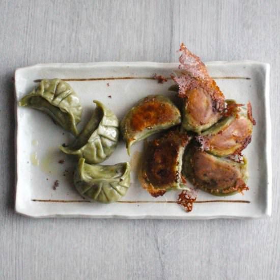 Vegan Gyoza with Jade Green Skins - Recipe photo by scratch-eats