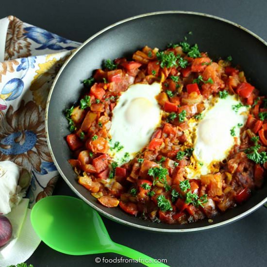 Easy Tunisian Shakshouka - Recipe photo by foodsfromafrica