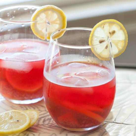 Raspberry Lemon Sangria - Recipe photo by Food Done Light