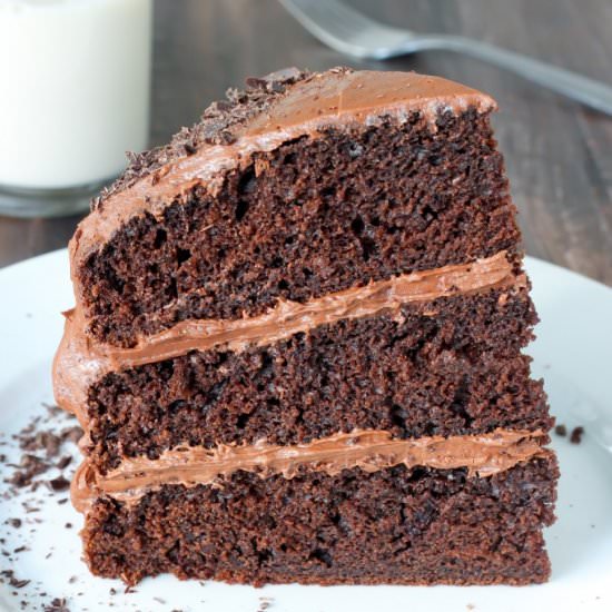 Greek Yogurt Chocolate Cake - Recipe photo by BakerbyNature