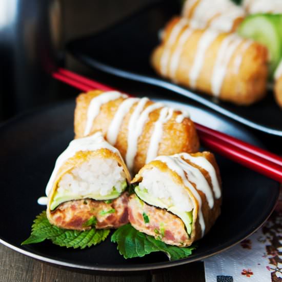 Spicy Tuna Inari - Recipe photo by kaweah