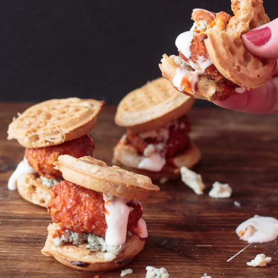 Buffalo & Blue Chicken & Waffles - Recipe photo by AttaGirlSays