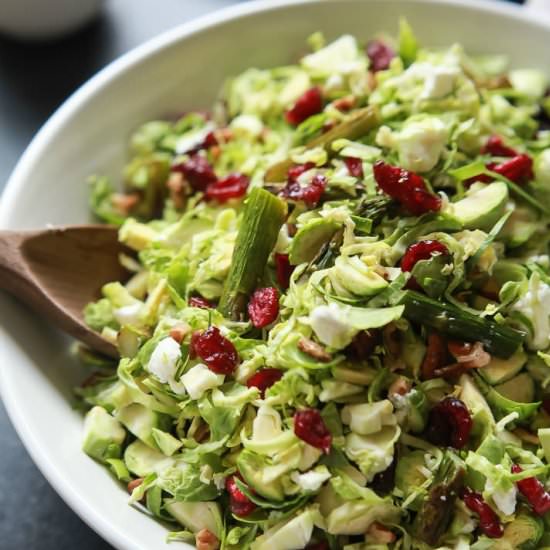 Asparagus & Brussel Sprout Salad - Recipe photo by joyfulhealthyeats