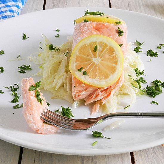 Poached Salmon - Recipe photo by porodicne gastronomije