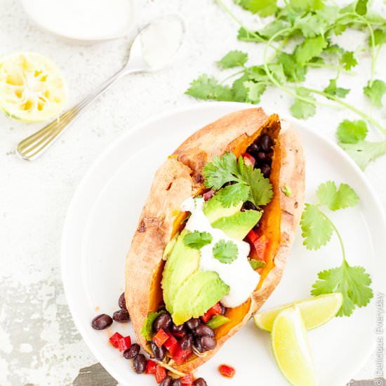 Fully Loaded Sweet Potato - Recipe photo by deliciouseveryday