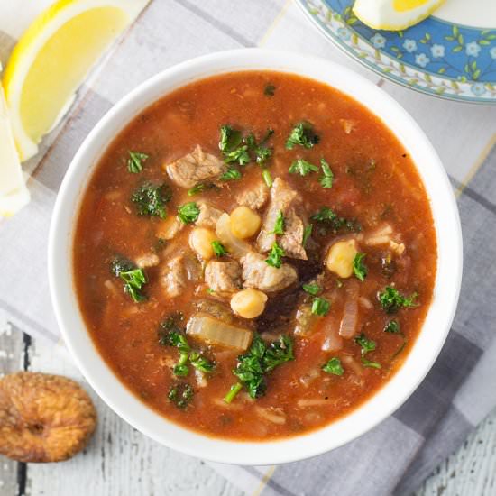 Moroccan Harira Soup - Recipe photo by cookingtheglobe
