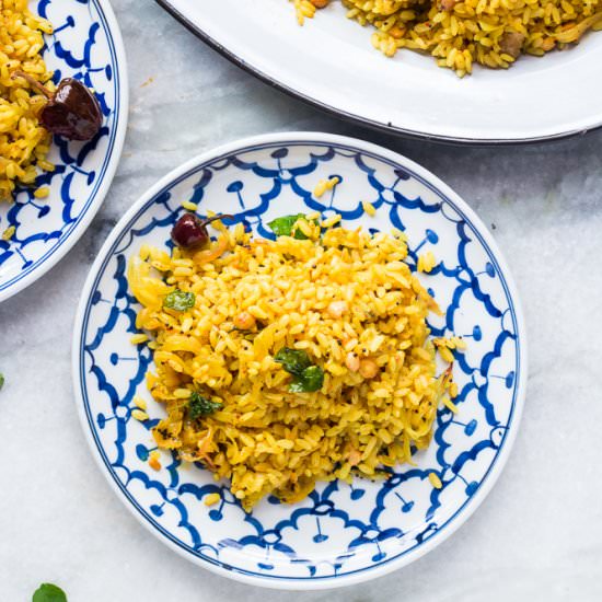 Raw Mango and Turmeric Brown Rice - Recipe photo by myfoodstory
