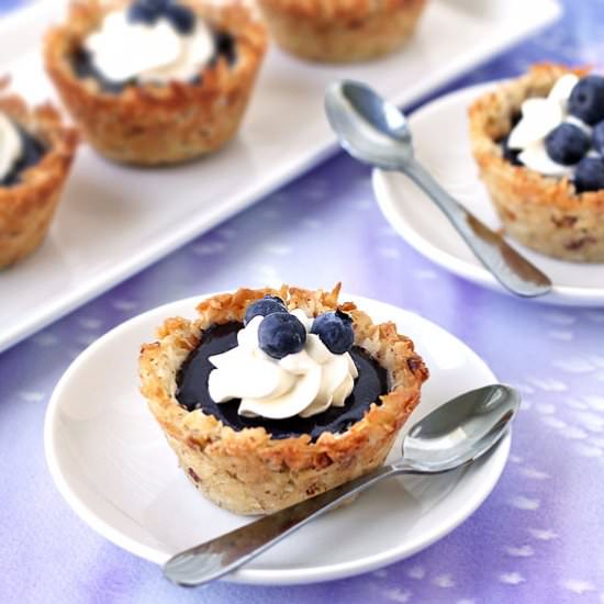 Coconut Macaroon Cup Blueberry Curd - Recipe photo by Hungry Happenings