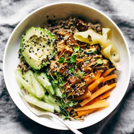 Dynamite Plant Power Sushi Bowls - Recipe photo by pinchofyum