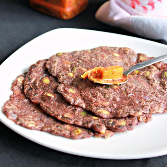 Millet Rotis With Field Beans - Recipe photo by Aromatic Cooking