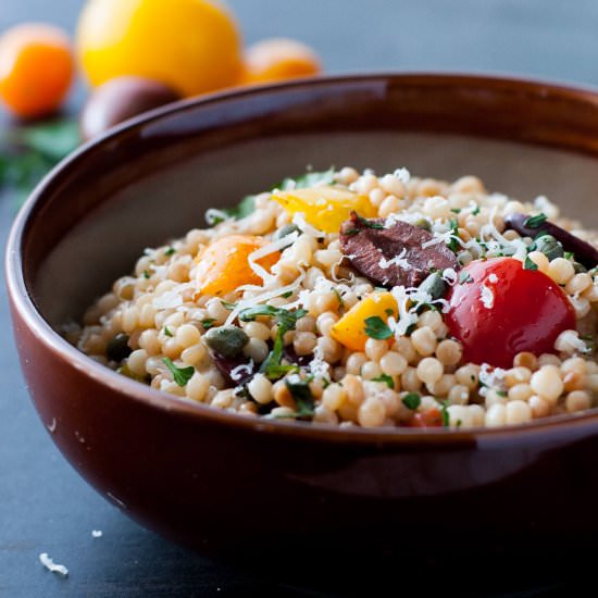 Mediterranean Israeli Couscous Salad - Recipe photo by strawmarysmith