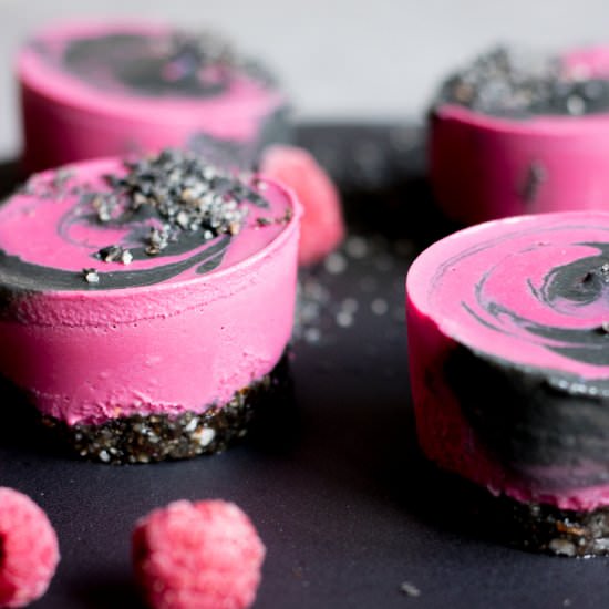 Raw Raspberry Liqorice Mini Cakes - Recipe photo by happyhealthblog