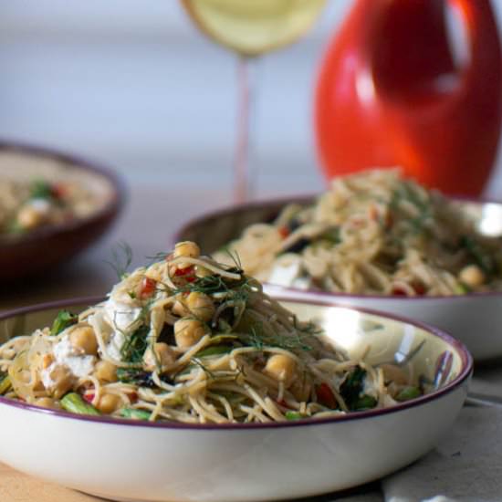Lemony Pasta With Grilled Asparagus - Recipe photo by beyondmeresustenance