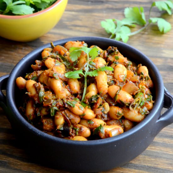 Red Chard & Cannellini Bean Saute - Recipe photo by cookingcurries